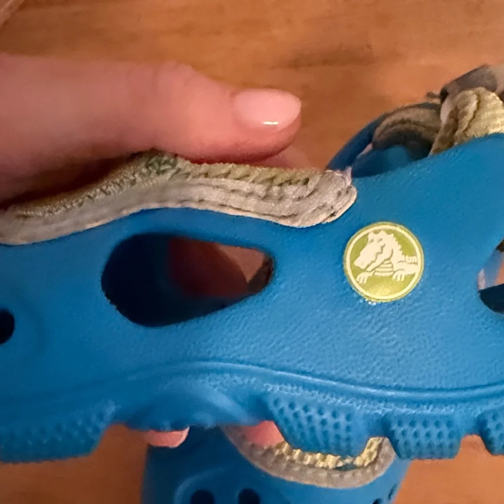 CROCS Kids Blue and Yellow Water Shoes